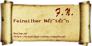 Feinsilber Nátán névjegykártya